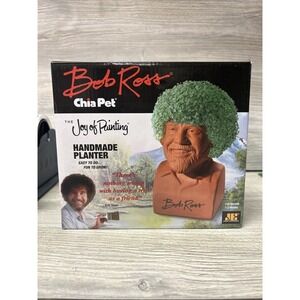 Bob Ross The Joy Of Painting Chia Pet Handmade Planter New (D5)
